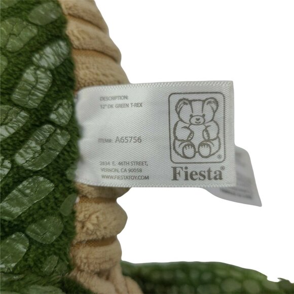 Fiesta T-Rex Plush Dinosaur Tyrannosaurus Rex Green Stuffed Animal Toy Lizard - Picture 8 of 10